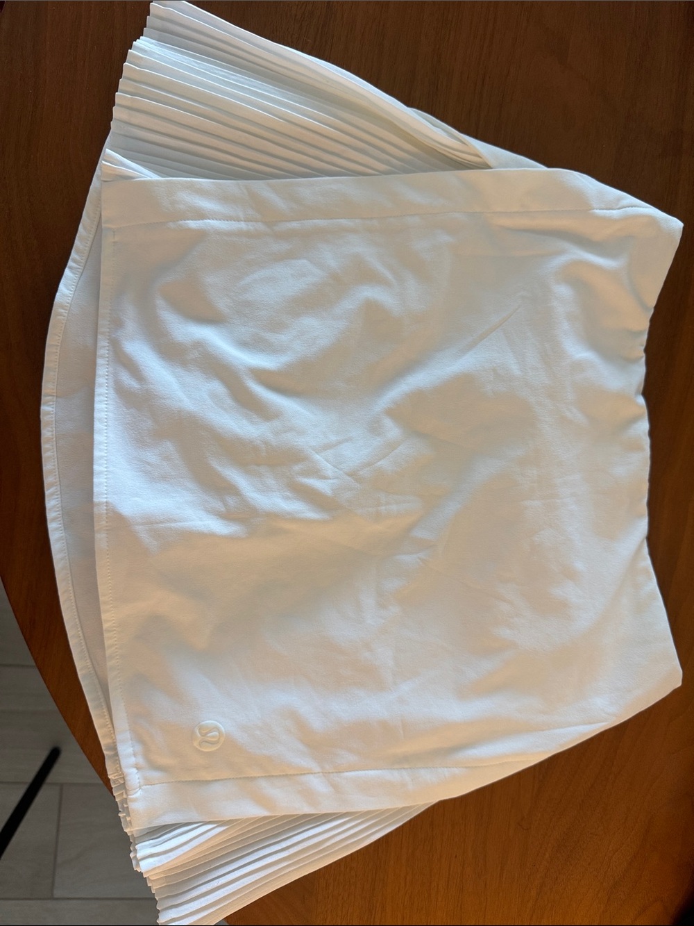 Lululemon White Pleated Tennis Skort